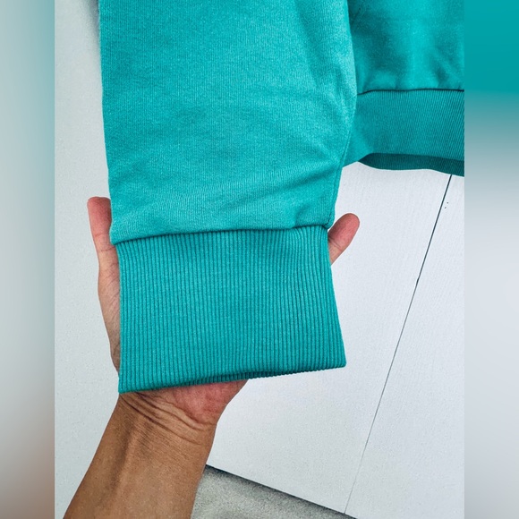 Balmain Unisex logo-print hoodie with kangaroo pocket see green white large - Picture 9 of 16